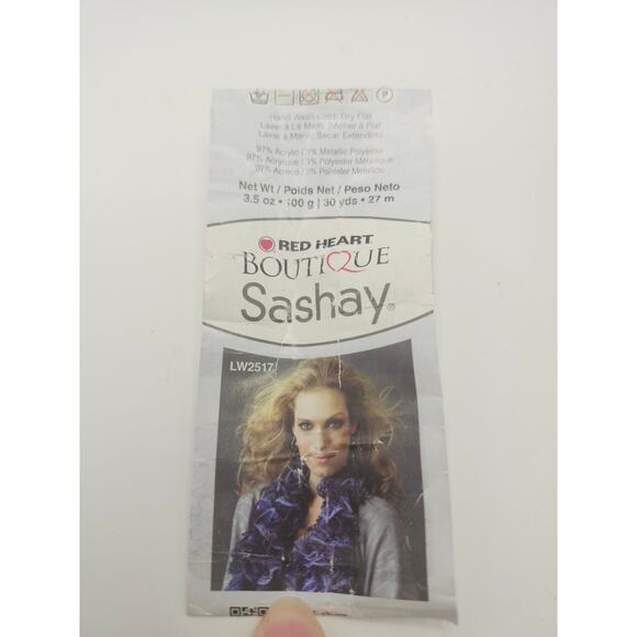 Red Heart Boutique Sashay Yarn Rumba 1934 Partial Cake Ruffle Scarf 3.5 oz - Picture 2 of 7